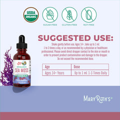 MARYRUTH'S Sea Moss Drops dosing dropper for precise measurements
