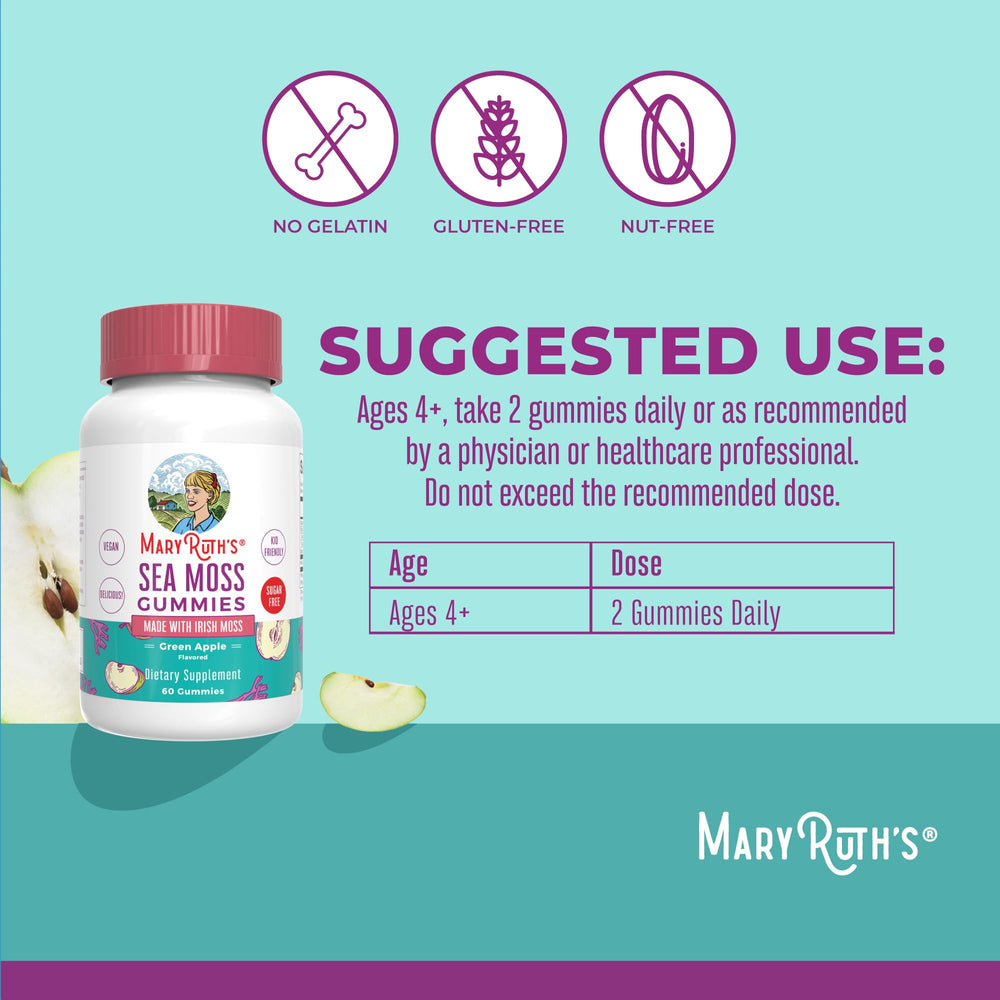 MaryRuth's Sea Moss Gummies Clean Label Certification shown on packaging