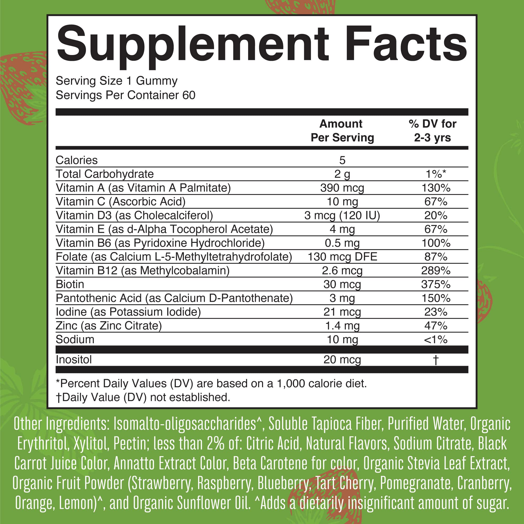 MARYRUTH'S sugar free kids flavors super punch — flavor variety encourages daily gummies.