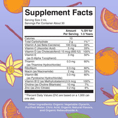 Close-up of the MaryRuth's toddler multivitamin dropper detailing precise 2 mL dose.