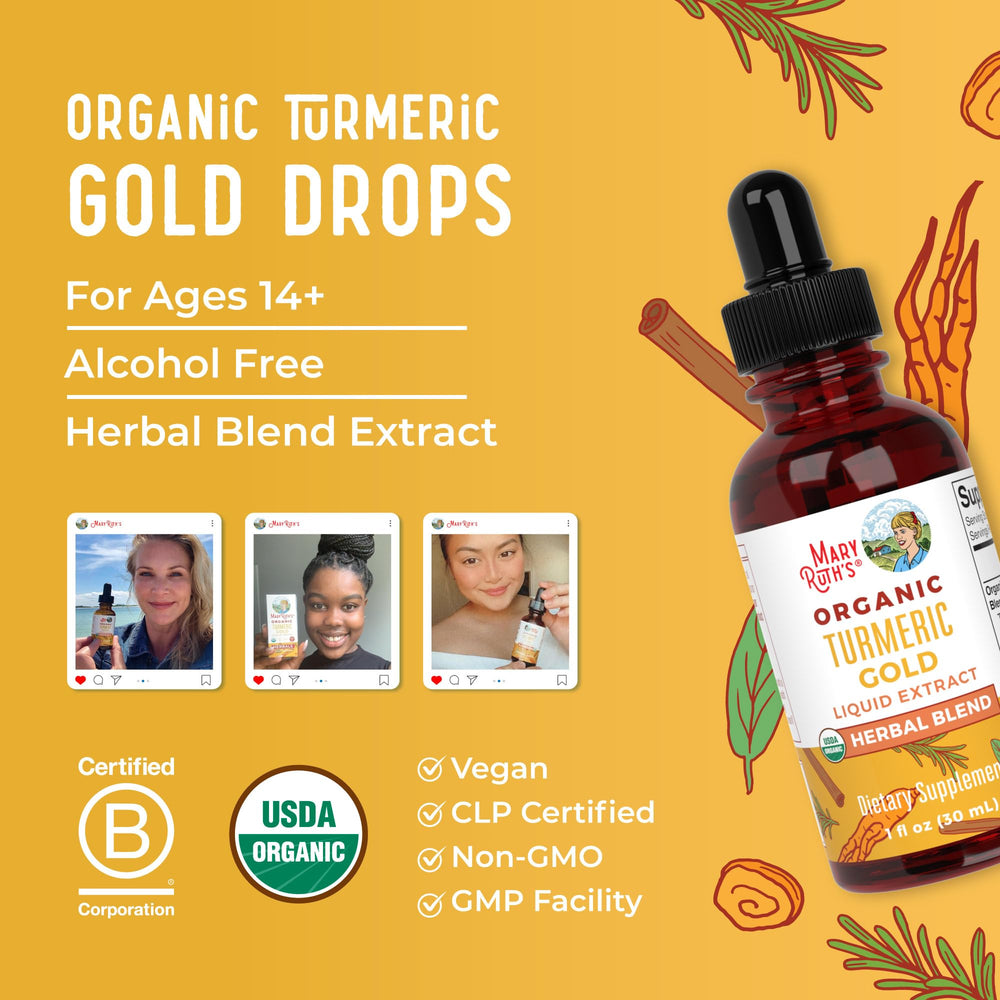 MaryRuth's Turmeric Gold dropper tip for accurate dosing