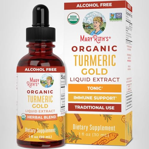 MaryRuth's Turmeric Gold product shot with GMP facility context