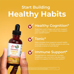 MaryRuth's Turmeric Gold drops pouring into a glass for easy dosing