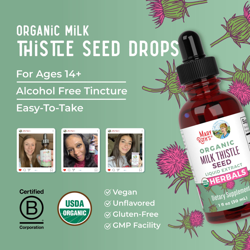 USDA Organic label highlights clean ingredients in milk thistle drops