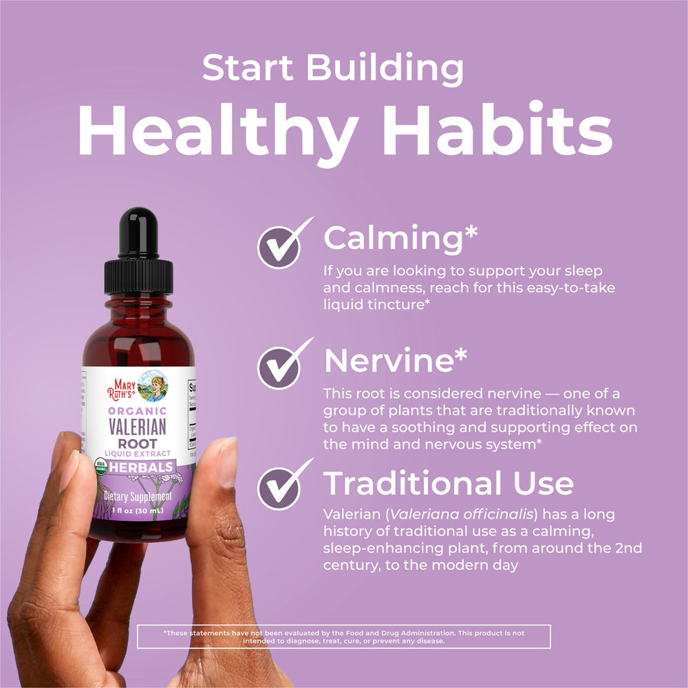 MARYRUTH'S valerian liquid drops measuring-drops demonstrate flexible dosing