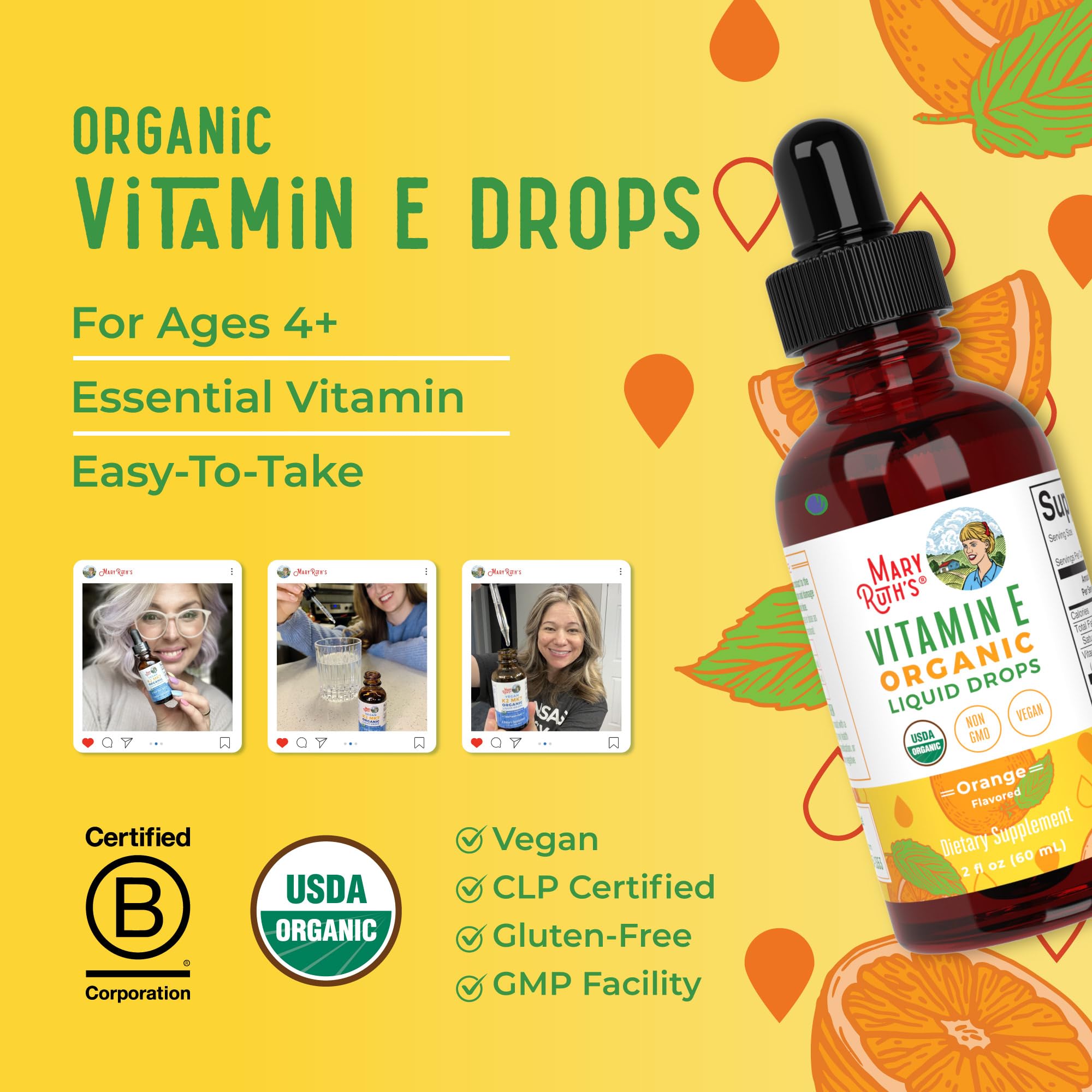 Vegan, dairy-free Vitamin E option suitable for many diets.
