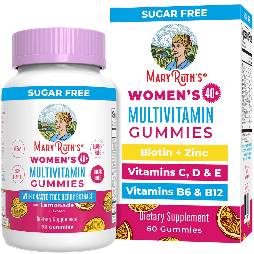 MARYRUTH'S Women 40+ multivitamin bottle front for daily immune support.