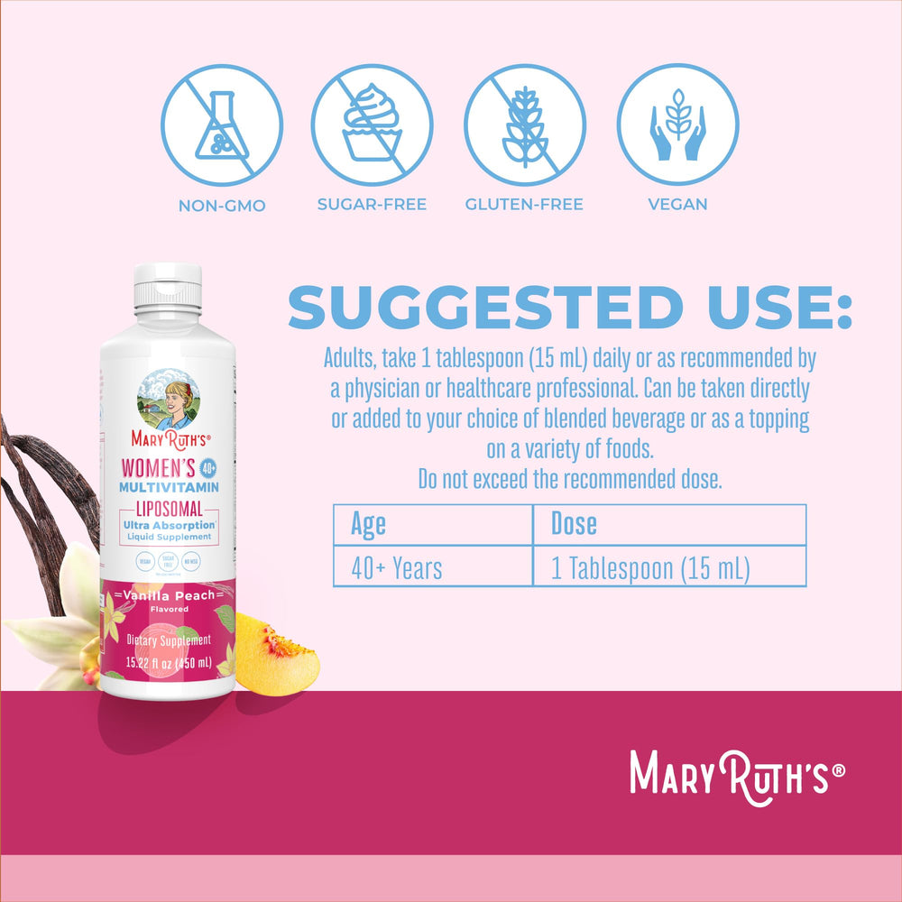 Close-up of MaryRuth's liposomal liquid texture highlighting smooth, fast-absorption nutrition.