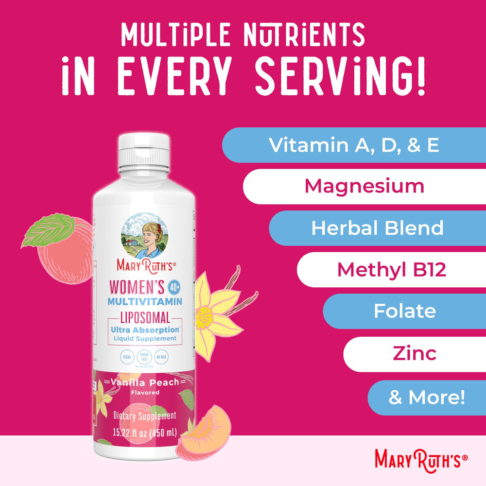 MaryRuth's vegan non-GMO badge shown with bottle, signaling allergen-conscious nutrition.