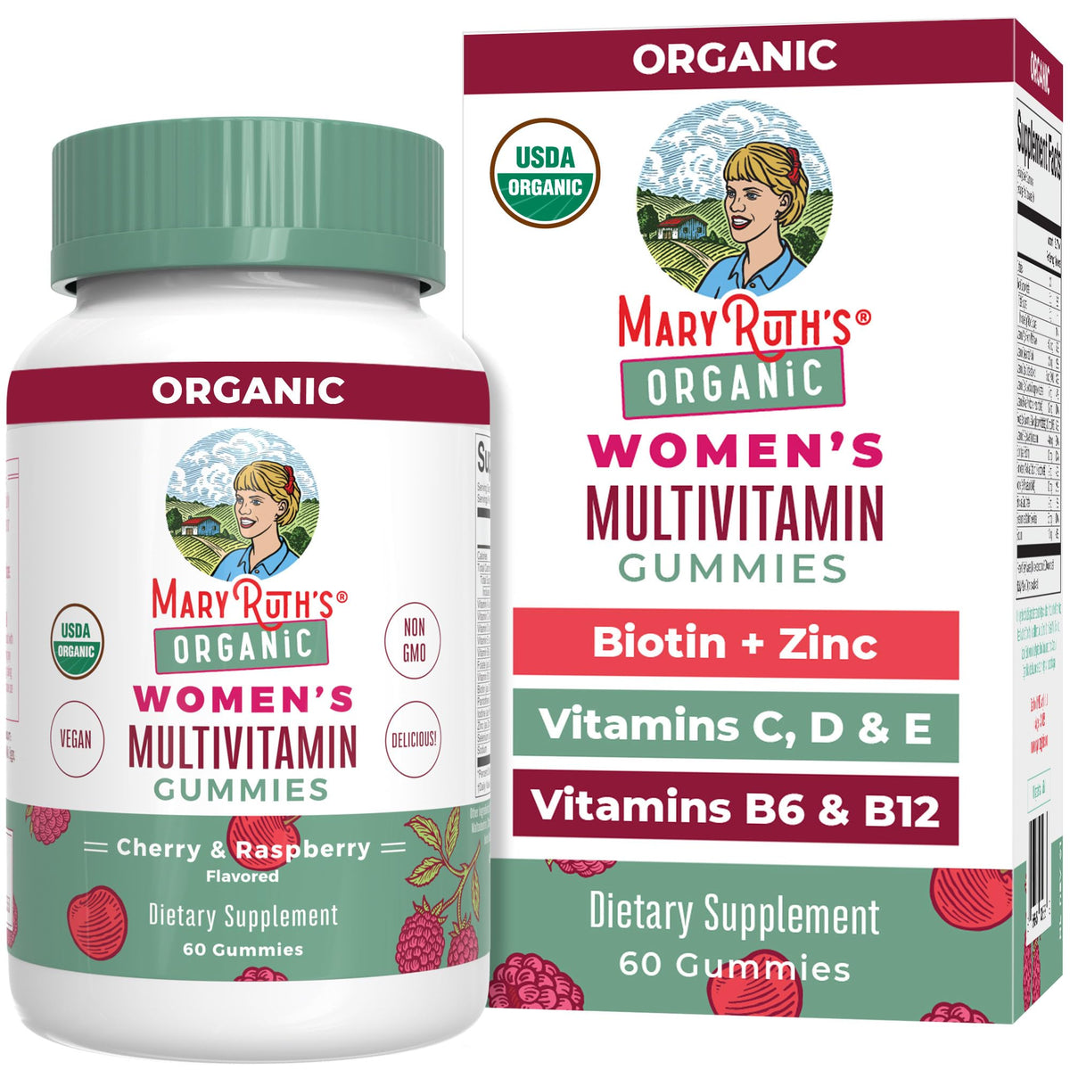 MaryRuth's women's multivitamin gummies bottle highlights daily immune support.