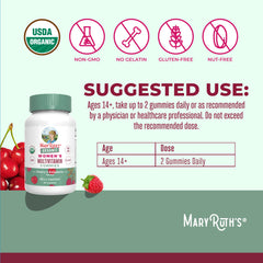 MaryRuth's vitamin blend label shows key nutrients like A, C, D3.