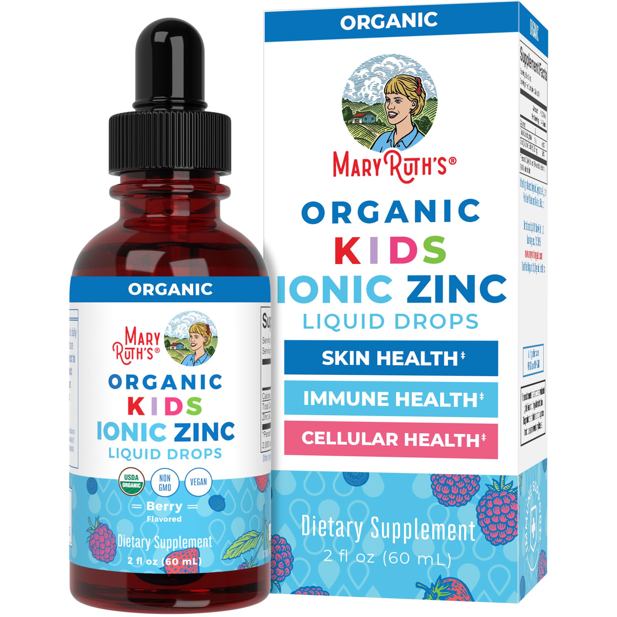 MaryRuth's Zinc Kids bottle with berry flavor for daily immune support