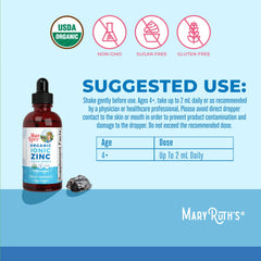 Zinc drops added to juice for kid-friendly serving