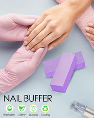 Maryton buffer in use on nails showing smoothing action during a manicure