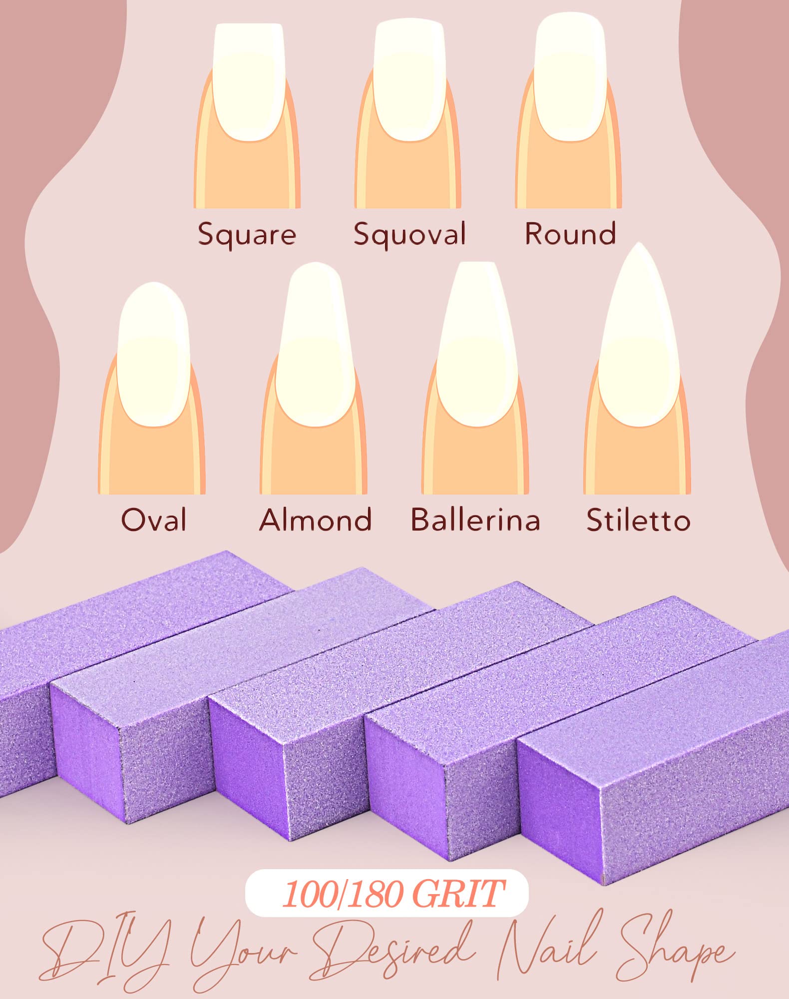 Washable and durable Maryton nail buffer block for repeated use