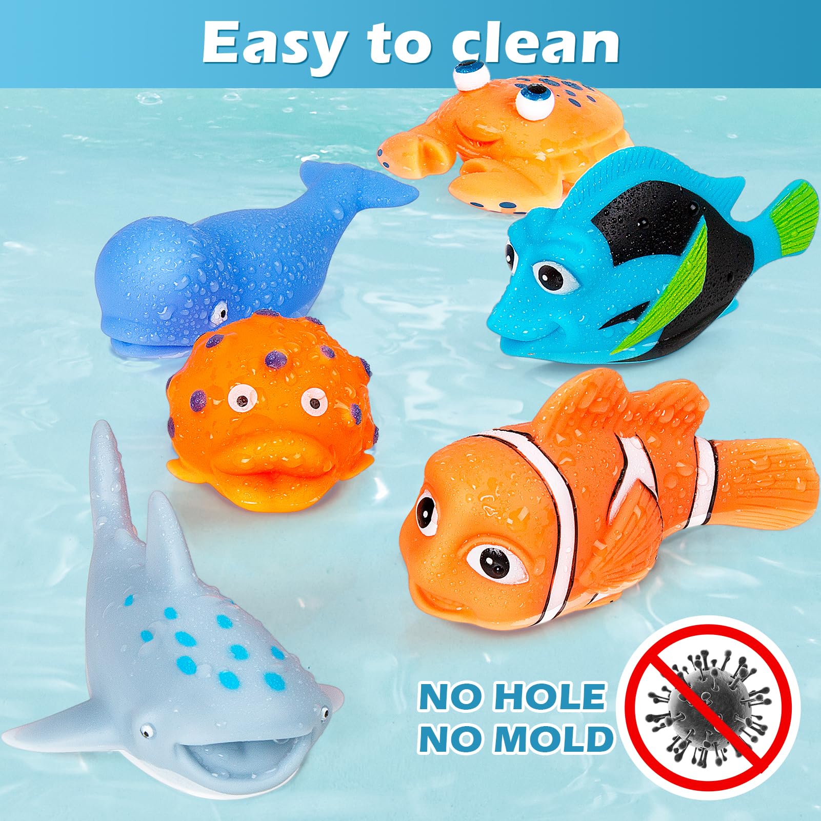 Masagotti shark drying bag keeps bath toys dry and organized