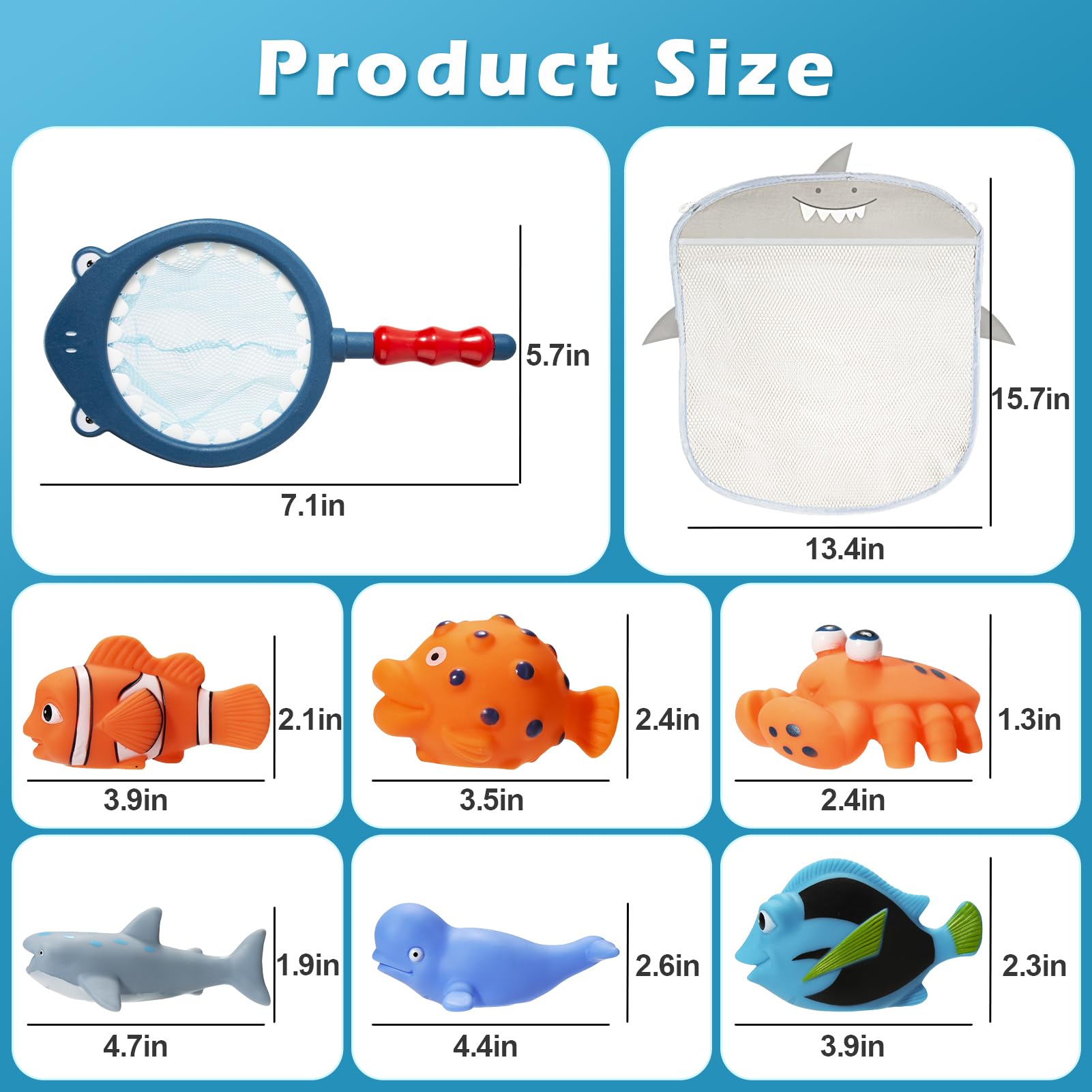 Masagotti shark net with open mouth for interactive chase play