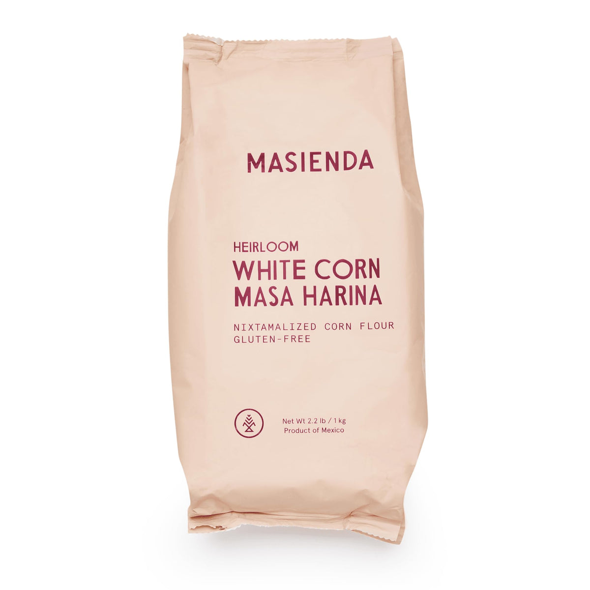 Masienda heirloom white corn masa harina bag for authentic gluten-free tortillas.