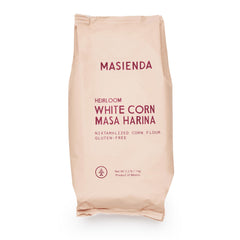 Masienda heirloom white corn masa harina bag for authentic gluten-free tortillas.