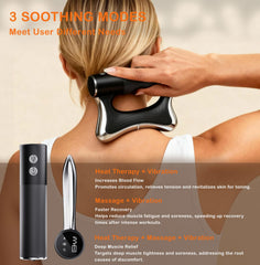 MASIKETEC Heated Muscle Scraper Tool adjustable modes for personalized recovery.