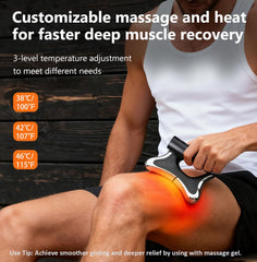 MASIKETEC Heated Muscle Scraper Tool LED display for easy mode selection.