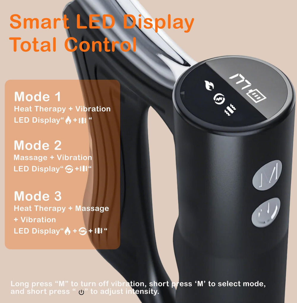 MASIKETEC Heated Muscle Scraper Tool rechargeable battery enables cordless use.
