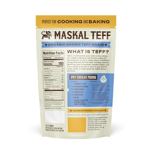 Maskal Teff brown teff grain close-up, earthy texture for gluten-free cooking.