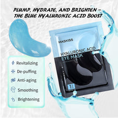 Maskiss Under Eye Patches jelly texture close-up highlighting breathable coverage.