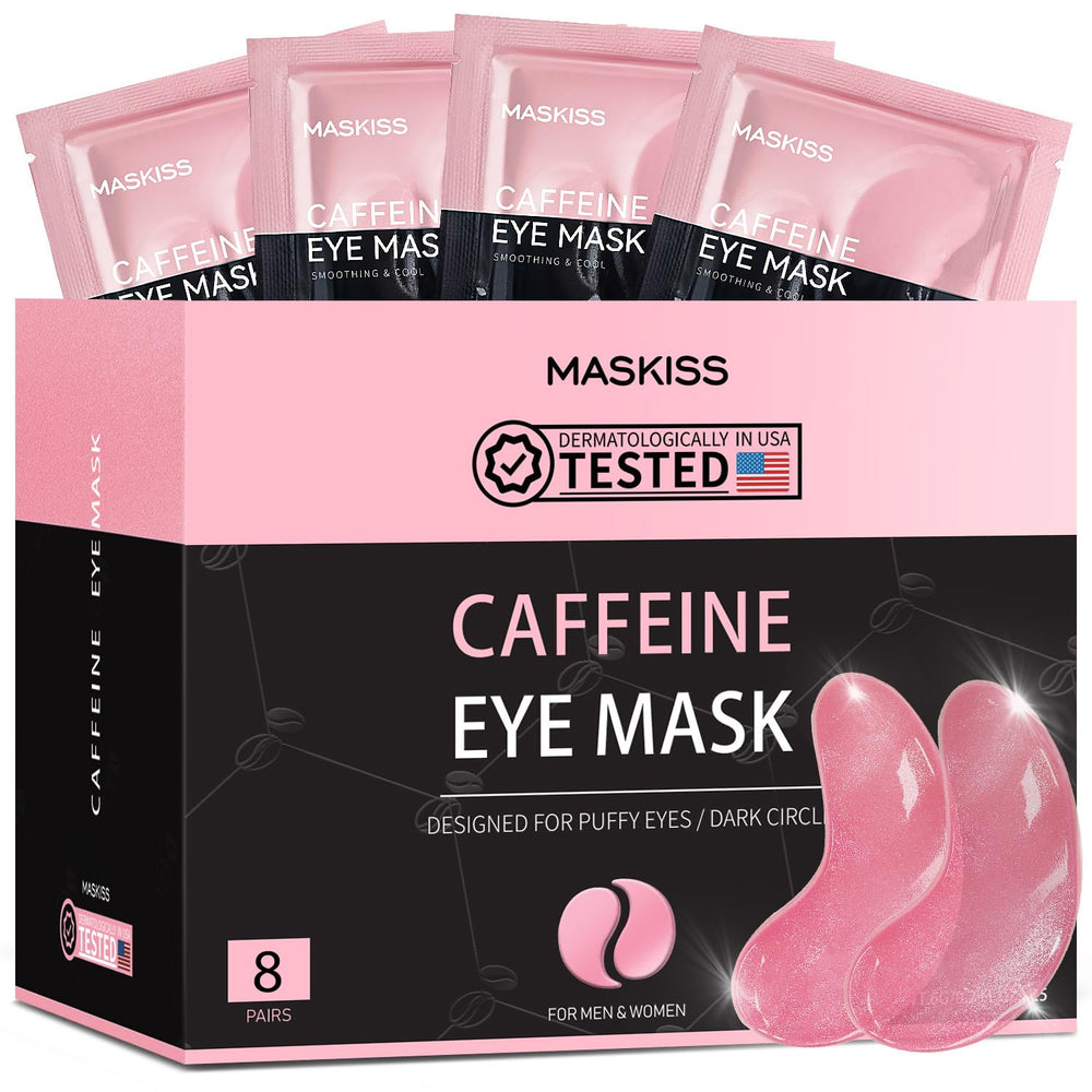 Maskiss Under Eye Patches packaging shows individual sachets for on-the-go freshness.