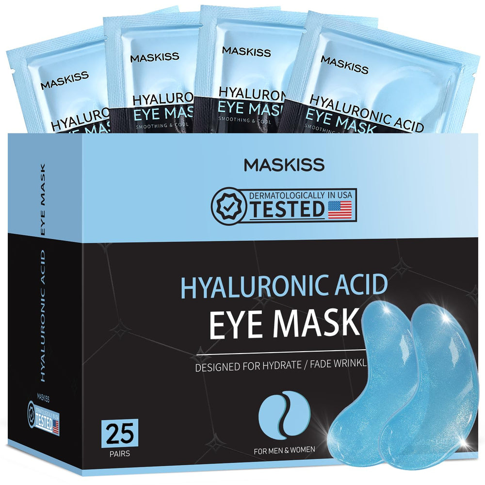 Maskiss Under Eye Patches packaging shows travel-friendly freshness for on-the-go use.