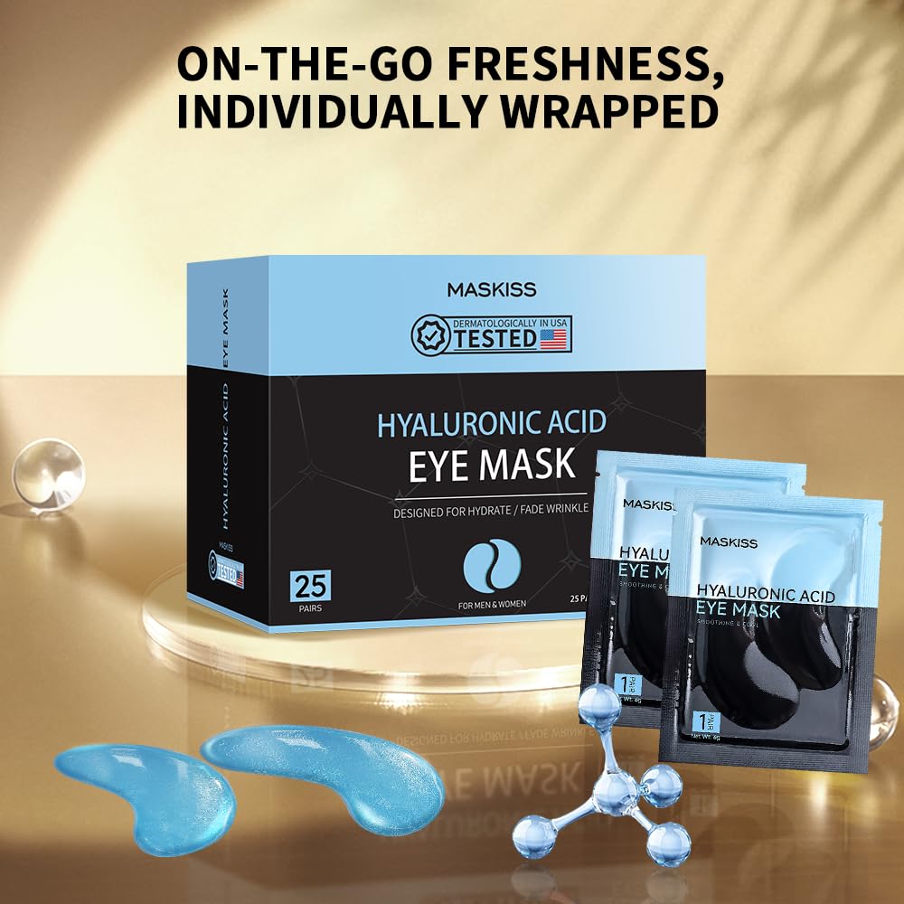Maskiss Under Eye Patches serum absorption shown as the patch works.