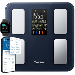 Masmssm Smart Scale front view with a large display for quick metric checks.