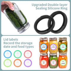 Mason Genie included lids and accessories allow immediate jar sealing.