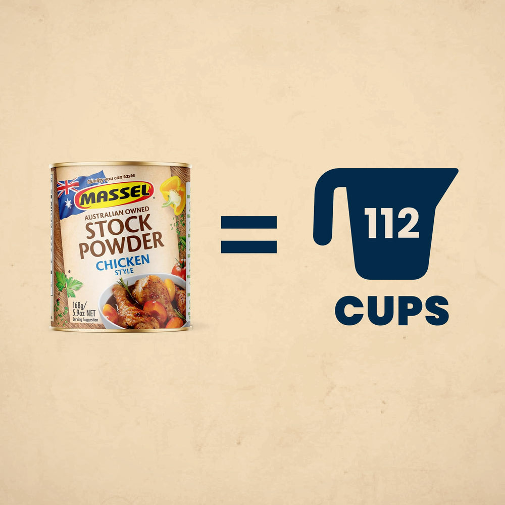Massel Chicken Bouillon Powder, gluten-free, MSG-free, and non-GMO.