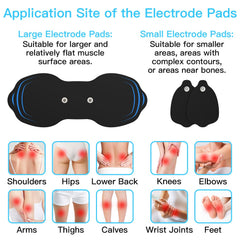 MASTOGO pads show compatibility with 571C wireless TENS unit for easy setup.