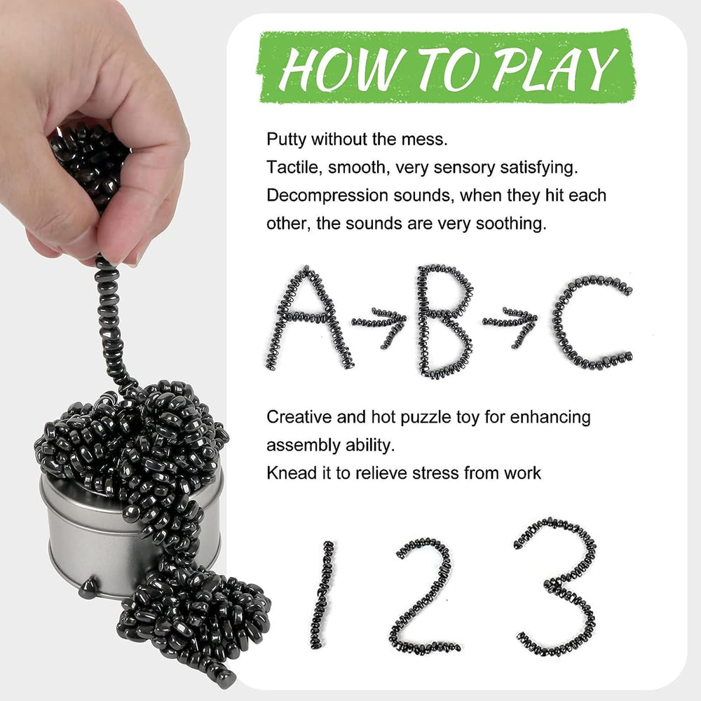 Matassari focus-boost sensory play on a clean desk.