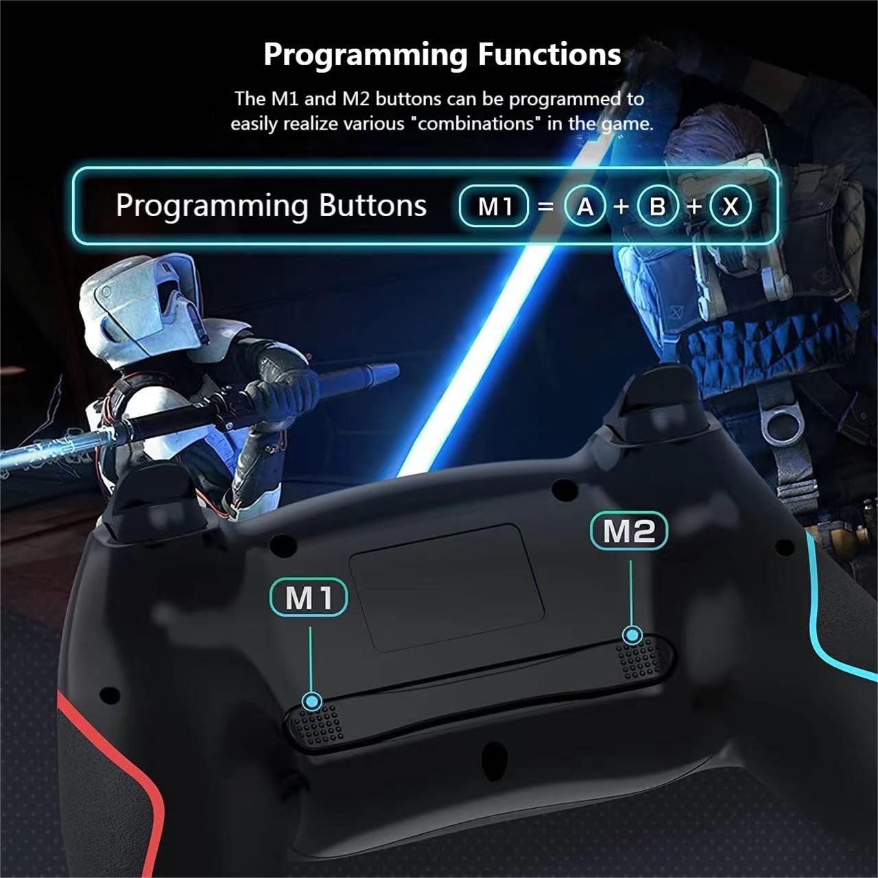 Matbip ergonomic Switch controller with non-slip PU grip for comfort.