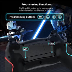 Matbip ergonomic Switch controller with non-slip PU grip for comfort.