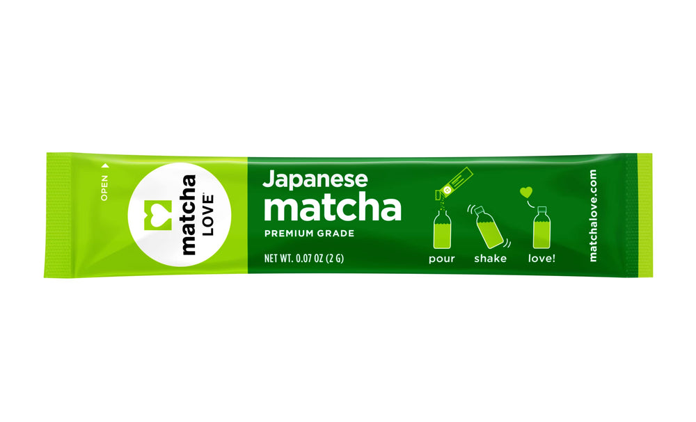 matcha LOVE single-serve packets provide convenience for quick tea anytime.