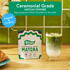 MATCHABAR tea master certification badge signaling authentic ceremonial grade.