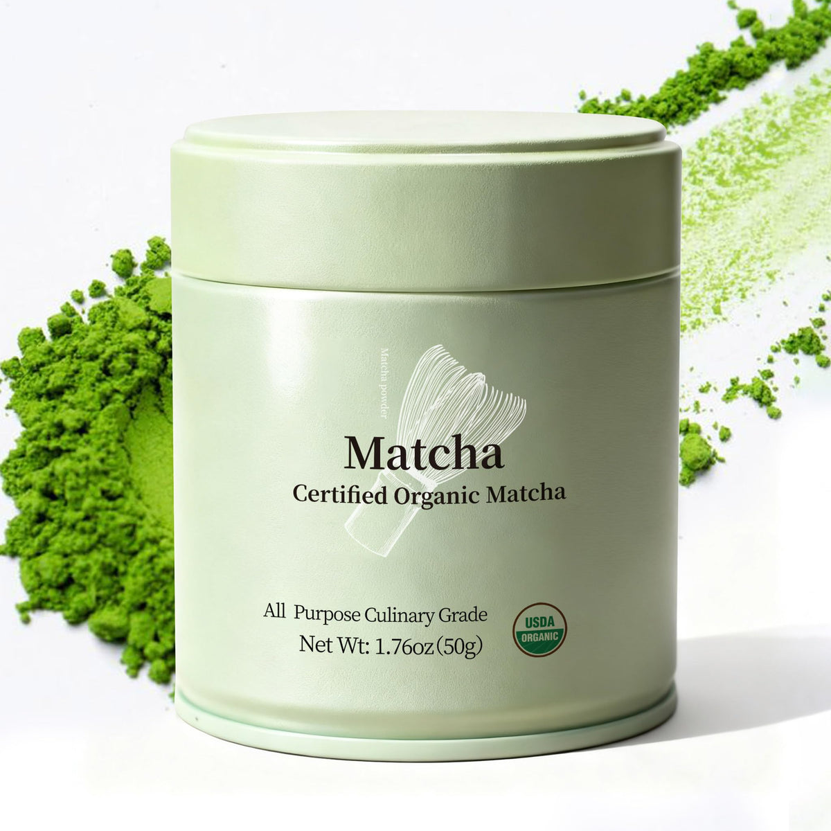 MatchAdmire Matcha Premium First Harvest can — organic green tea powder ready for everyday lattes