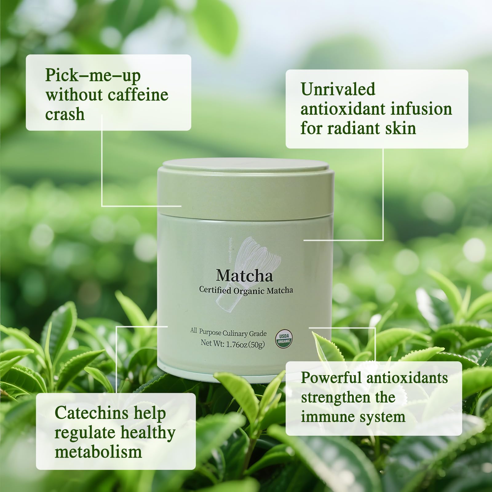MatchAdmire Matcha Premium First Harvest cup — rich latte with balanced caffeine and L-Theanine