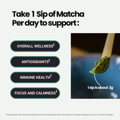 Matcharl ceremonial-grade matcha in airtight tin on kitchen counter