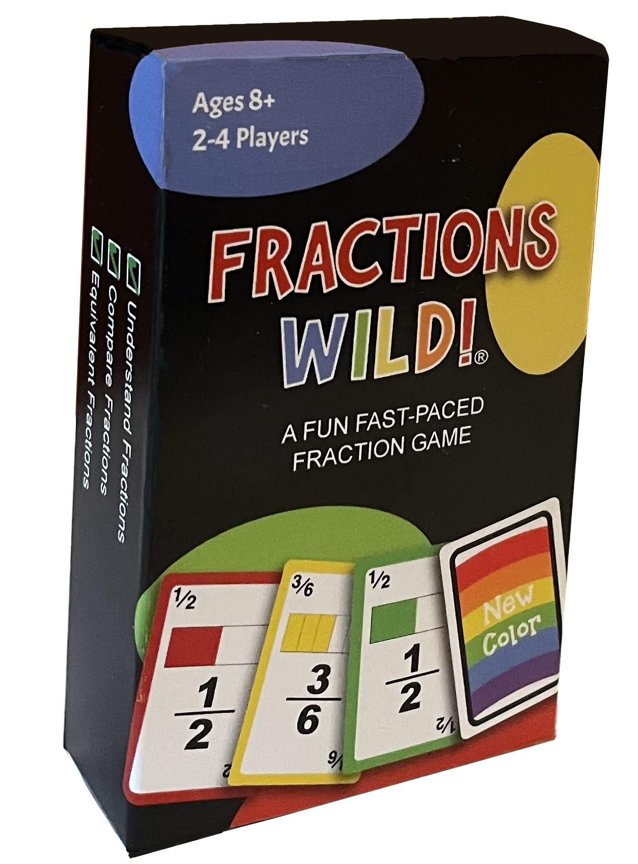 Math Magic Fractions Wild top pile card for fast color or fraction matching.