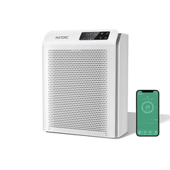 MATONC air purifier for wide-area coverage in a living room using powerful filtration.