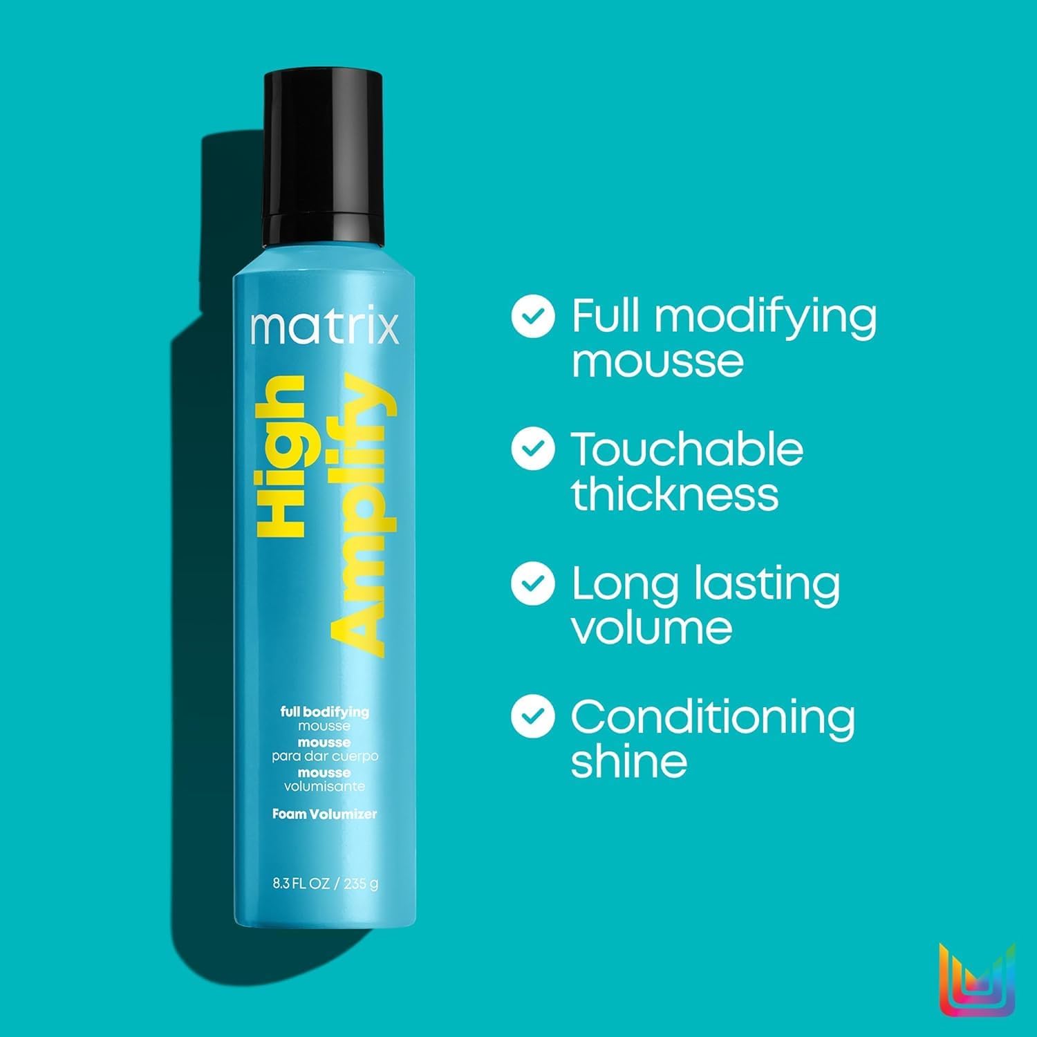 Matrix High Amplify Foam Volumizer foamy texture creates quick body