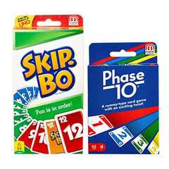 Mattel Phase 10 card game with colorful phases for family night