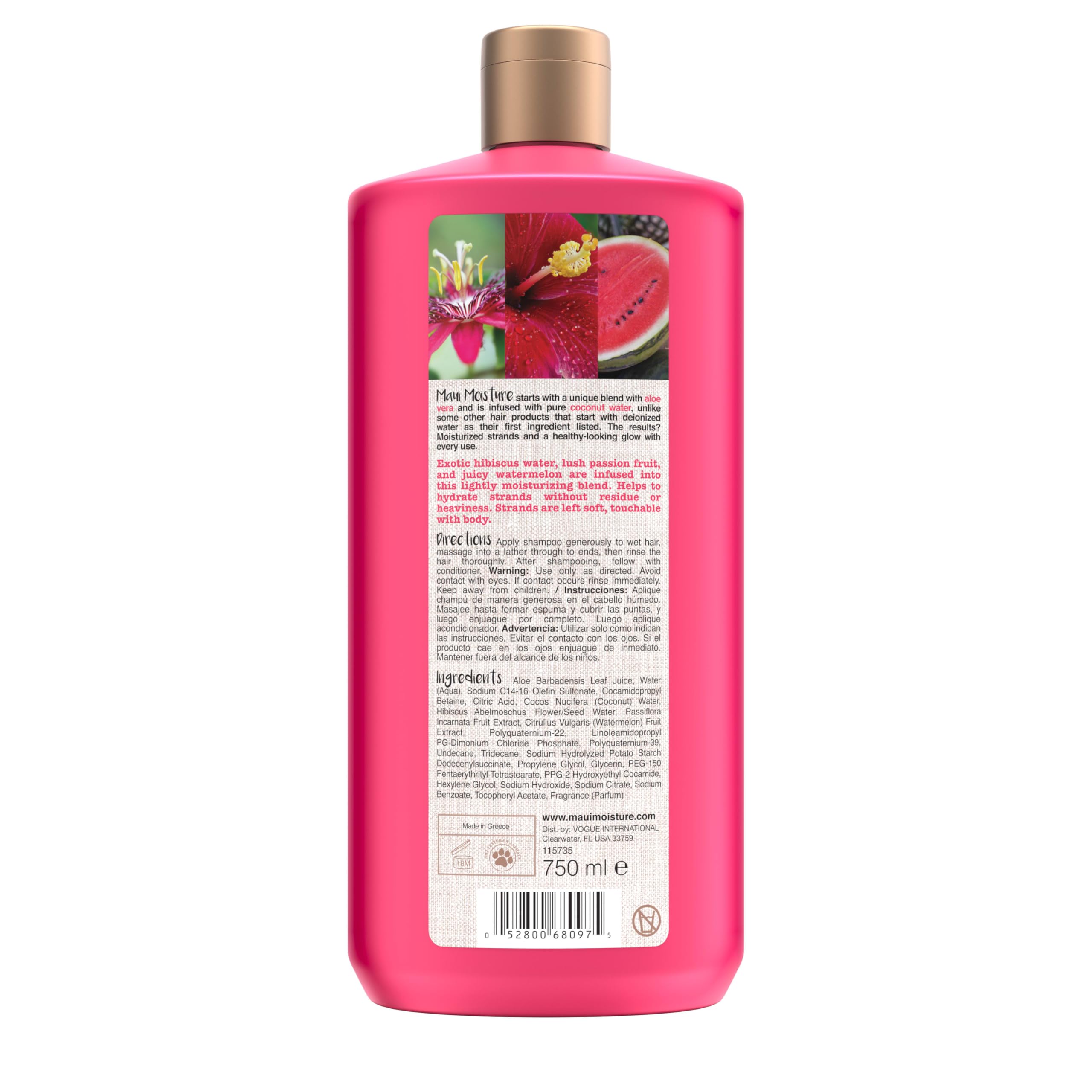 Maui Moisture brand bottle with tropical vibe and label