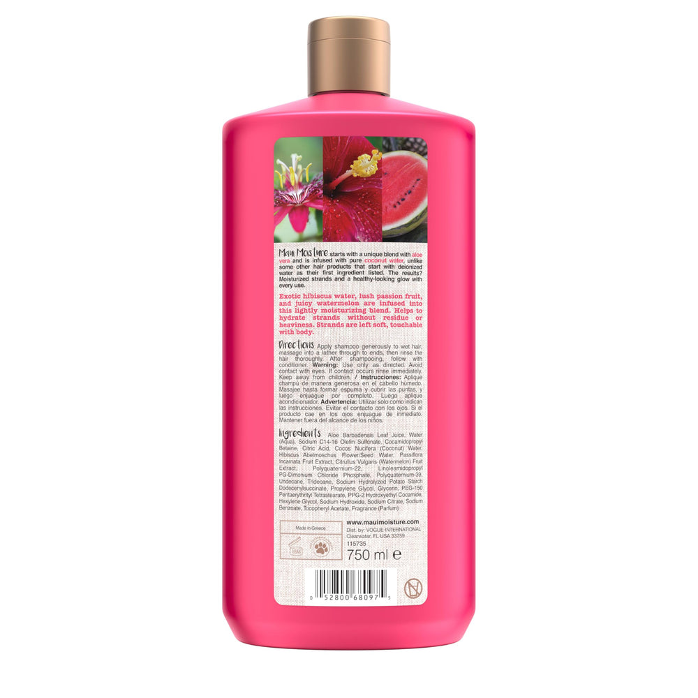 Maui Moisture brand bottle with tropical vibe and label