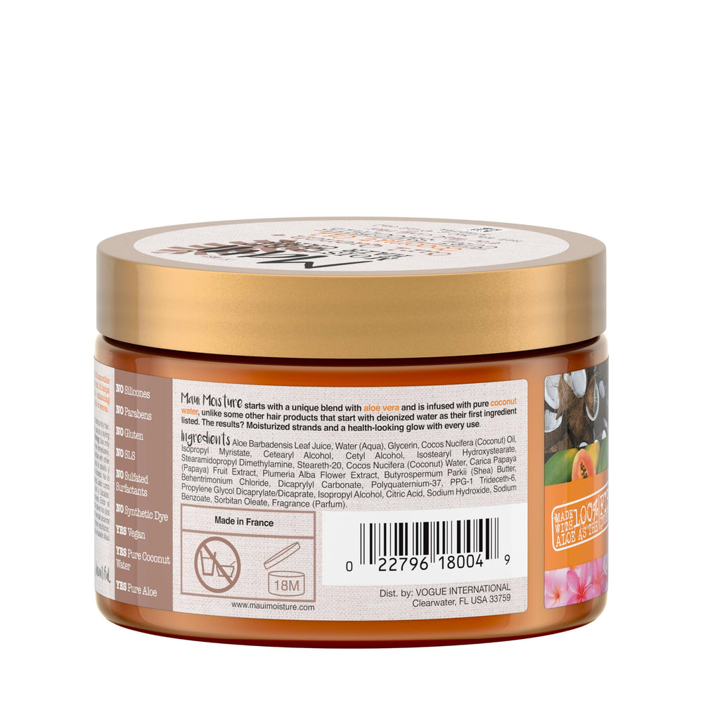 Maui Moisture packaging display emphasizes vegan, silicone-free formula